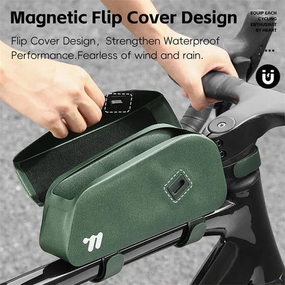 Waterproof Bicycle Top Tube Bag With Bolt and Belt.
