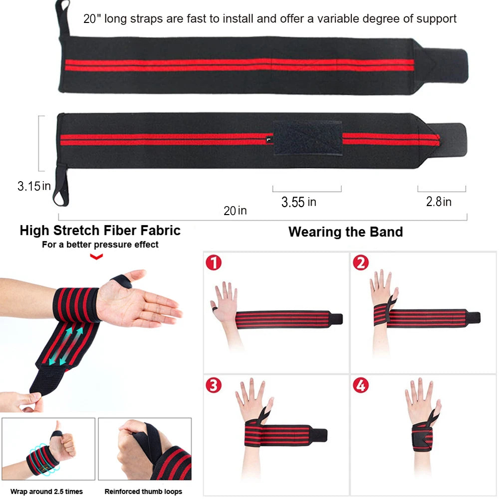 Wrist Wraps Weight Lifting Gym Wrist Straps.