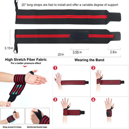 Wrist Wraps Weight Lifting Gym Wrist Straps.