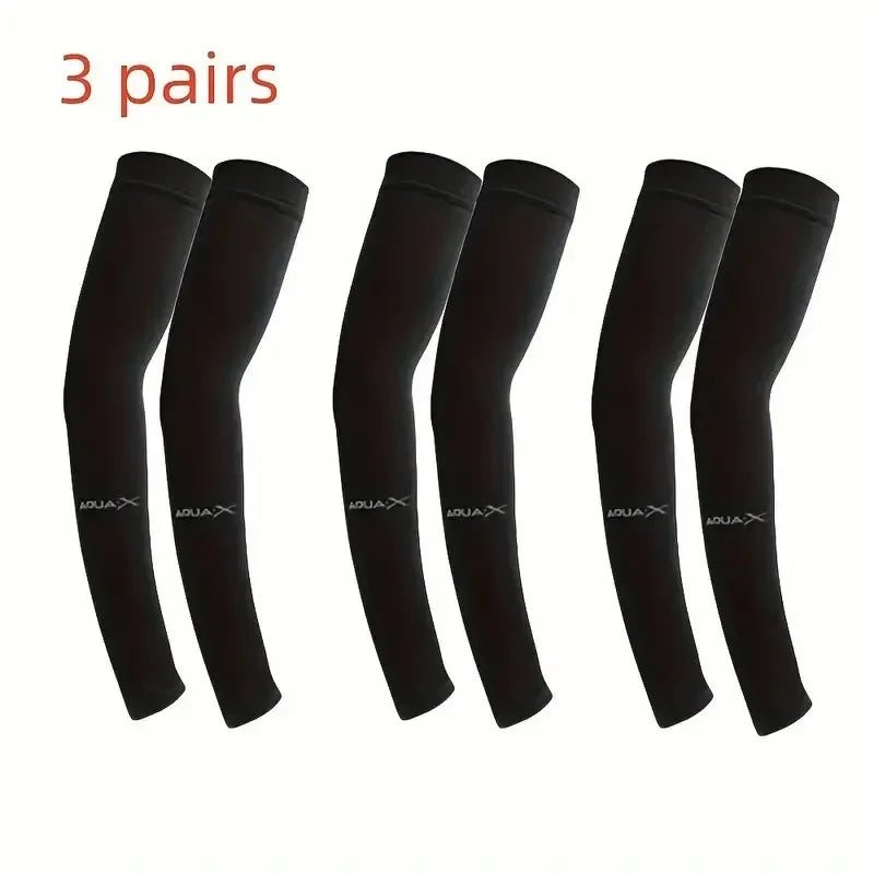 3 Pair of Breathable Sun Protection Sports Sleeves.
