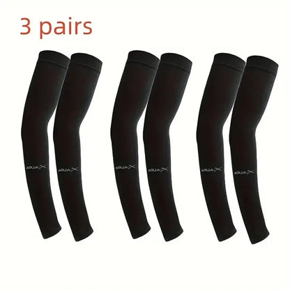 3 Pair of Breathable Sun Protection Sports Sleeves.