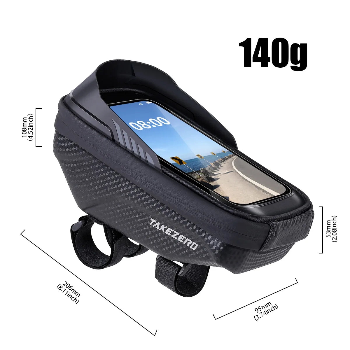 Mountain & Road Bike EVA Hard-Shell Handlebar Bag.