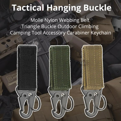 Tactical Hanging Buckle Nylon Webbing Carabiner Belt.