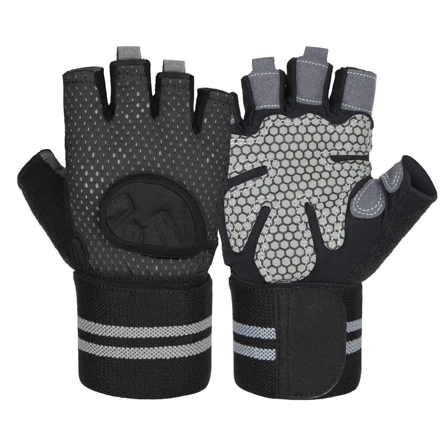 Anti Slip Shock Breathable Half Finger Gloves.