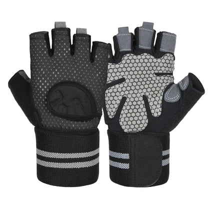 Anti Slip Shock Breathable Half Finger Gloves.