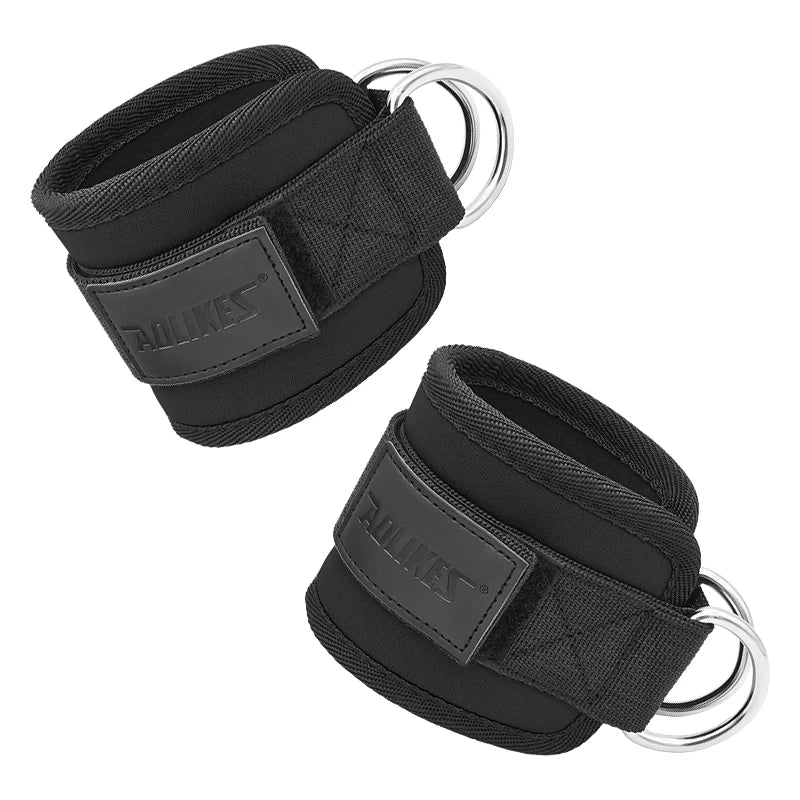 Cable Ankle Straps Double D-Ring Ankle Cuffs.